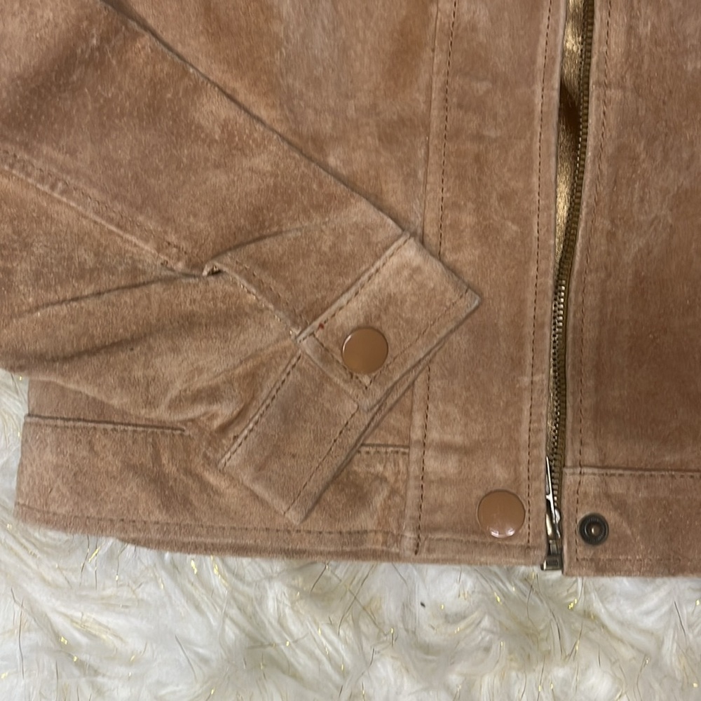 Kids Suede Leather Jacket - Picture 2 of 4